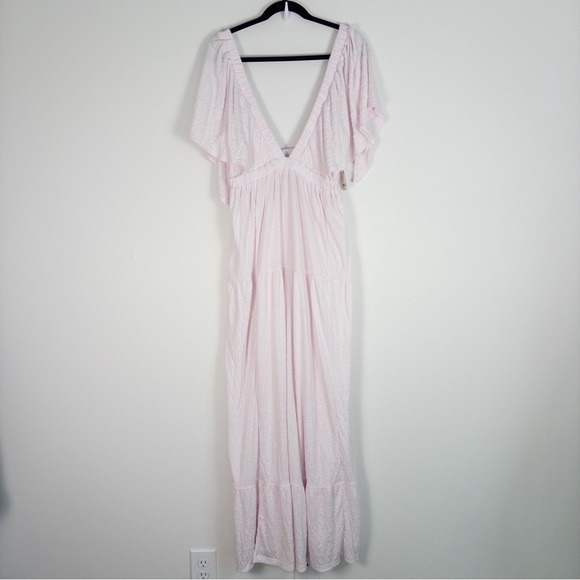 NWT Free People Beach Light Pink La La Maxi Dress - Picture 3 of 13